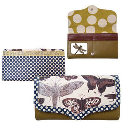 Botanical Butterfly leather purse image